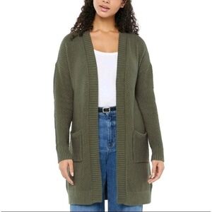 Gap Women's Long Sleeve Waffle Knit Cardigan Size M Olive NWT